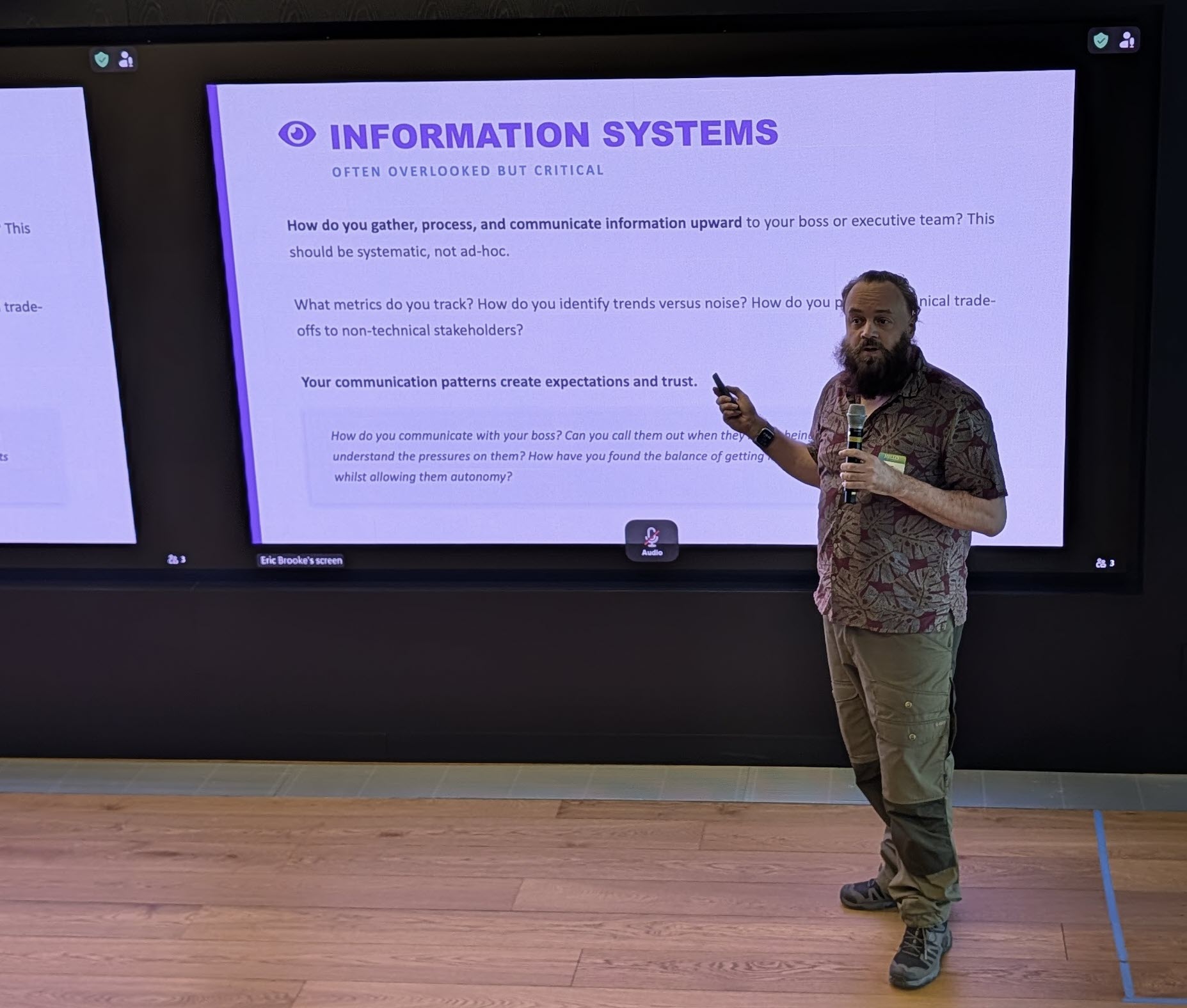 Speaker presenting at a TrueNorthCTO gathering
